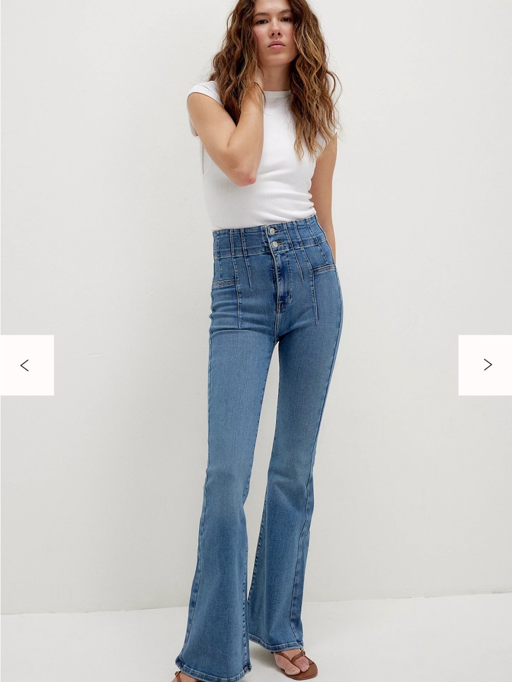 Free People Jayde Flare High Rise Bell Bottom Dark Wash 31